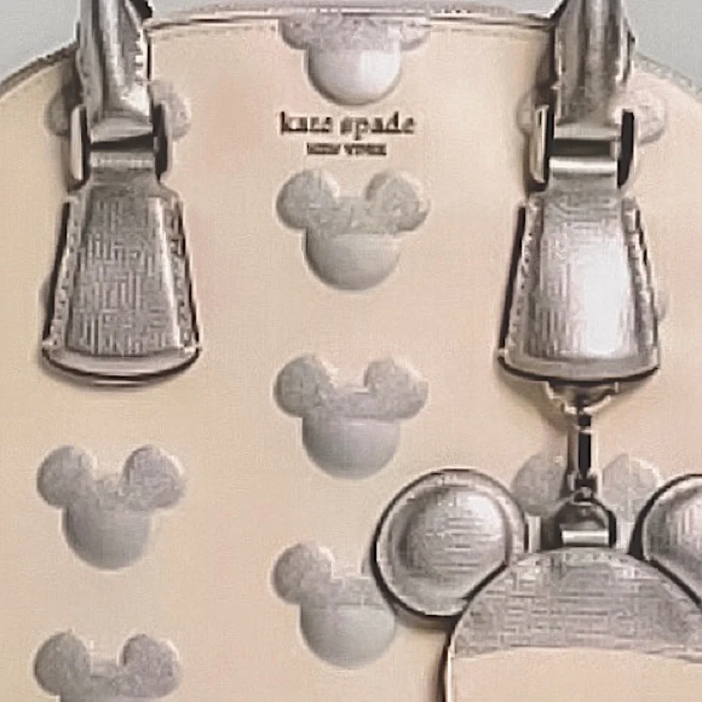 KATE SPADE DISNEY PARKS COLLAB Silver Mickey Mouse Top Handle Crossbody Bag NWT